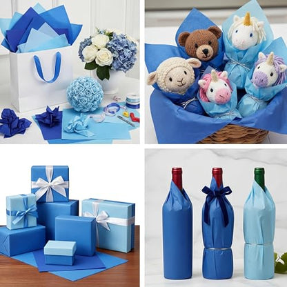 500 Sheets Blue Series Tissue Paper Bulk 15 x 20 Inch for Homecoming Gifts - color: Blue Series, size: 15 x 20 Inch