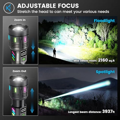VASTFIRE Rechargeable Flashlights High Lumens, Super Bright LED Flashlight