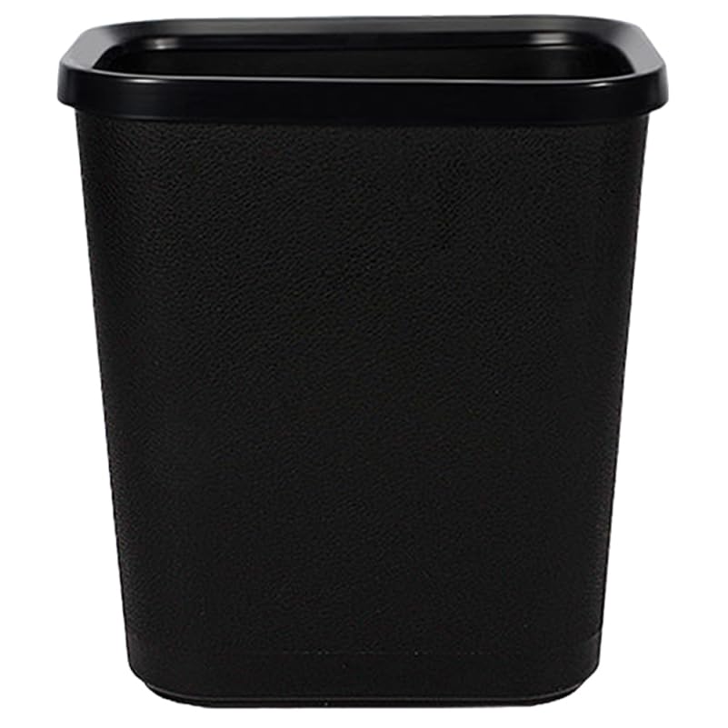 IMIKEYA Open Trash can Plastic Garbage can Wastebasket for Bathroom Bedroom Office Hotel 10.23 X 9.44 X 6.49 in Black - color: Black, size: 26X24CM