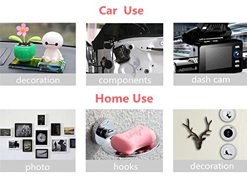 6 Adhesive Dots Glue Replacement Kit Sticky Mounting Pabs 1.57 inches Diameter Double Sided Tabs Perfect for Dashboard Toys, Windshield, GPS, Tiles, Walls,Suction Cup Glue - size: 1.57 In Diameter