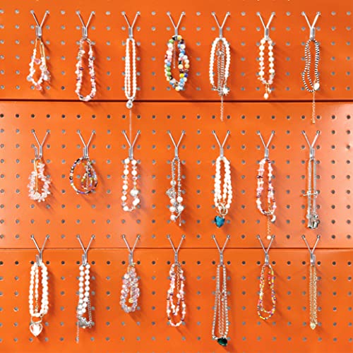 HUHOLE 80 Pack 1 Inch Silver Pegboard J Hooks - style: 1" J-Hook 80PC Silver