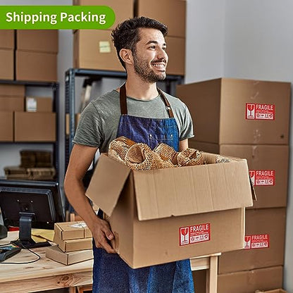 JARLINK 4 Pack Stretch Film, 15" x 1000ft Shrink Wrap for Pallet Wrap W/Honeycomb Packing Paper, 15"x 213' Bubble Packing Wrap for Packing/Shipping/Moving