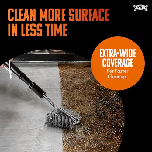 BRUSHTECH XL Griddle Brush - Bristle-Free, Stainless Steel (Black/Metal) - style: XL Griddle