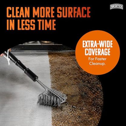 BRUSHTECH XL Griddle Brush - Bristle-Free, Stainless Steel (Black/Metal) - style: XL Griddle