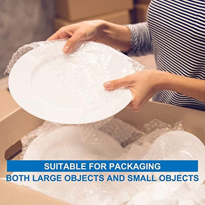 Dasen Bubble Cushioning Wrap Rolls for Packing Moving, 12 Inch x 72 Feet Total Perforated Every 12" Easy Tear Durable Air Bubble Roll for Shipping Packaging Materials Supplies (White)