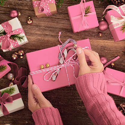 NEBURORA 120 Sheets Pink Tissue Paper Wedding Gift Wrap Paper - color: Pink