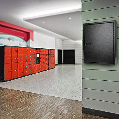 KYODOLED Key Box, Wall Mount 100 Key Cabinet, Combination Lock, Black - color: Black-05