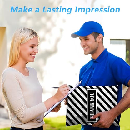 Thank You Poly Mailer 14.5x19 Inch 50 Pcs - color: Black & White Stripes, size: 14.5x19 Inch 50Pcs