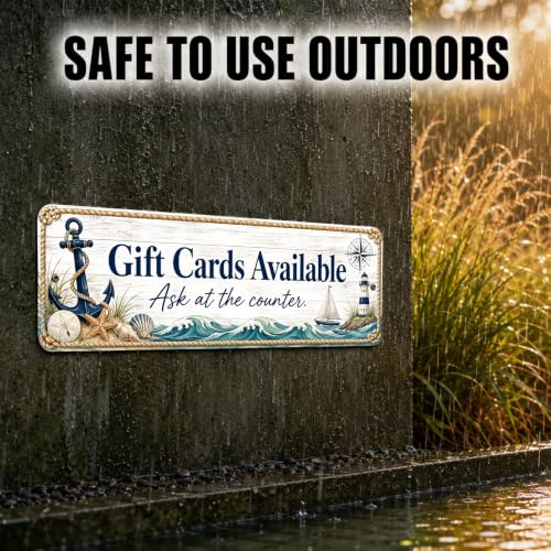 Gift Cards Available Coastal Business Sign - style: Gift Cards Available