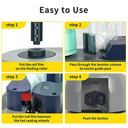 MINI AIR EA2 Air Cushion Machine, Bubble Wrap Machine, Air Pillow Packaging Machine, Air Pillows Maker with 2 Free Test Roll for Package and Product Shipment Protection(Grey) - size: MINI AIR 2 Machine
