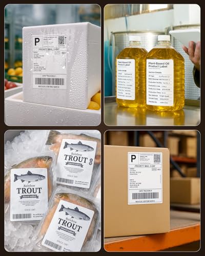MUNBYN 4"x6" Direct Thermal Shipping Labels for Packages, 380 Sheets/Stack - color: White, size: 4x6*380