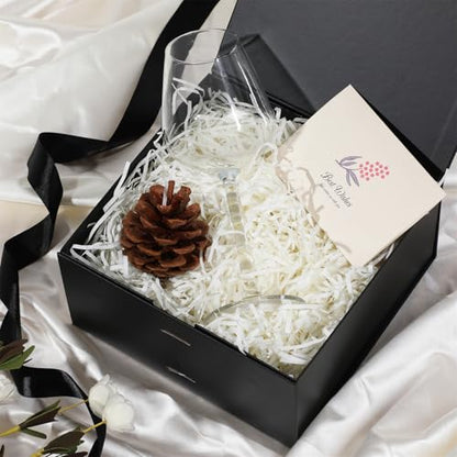 OEMVALATY Black Gift Box,8x8x4 Inches Gift Boxes with Lids for Presents with Magnetic Closure and Ribbon for Wedding,Storage,Birthday(5-Pack) - color: 08x8x4 Inch-Black-Pack of 5