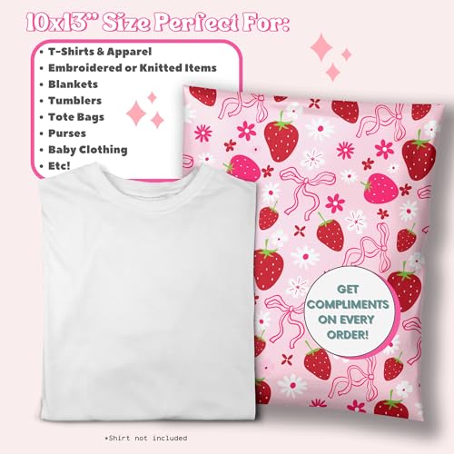 Picksie Mailers - 10x13 Poly Mailer Shipping Bag Cute Pink Mailing Envelope - color: Berry Pop - Pink, size: 10x13