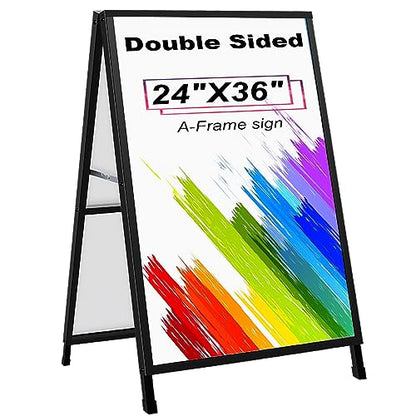 AKTOP Heavy Duty A Frame Sidewalk Signs 24 x 36 Inch - style: Basic