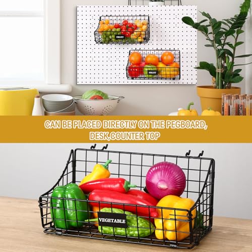 4 Pcs Peg Board Bins and Baskets Peg Board Organizer, Small - size: Small