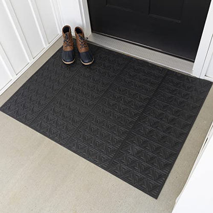 ClimaTex Indoor/Outdoor Scraper Door Mat, 3' x 4', Shoe and Boot Scraper Mat, Cleans Mud, Dirt, Snow, Sand, and Grime - size: 3' x 4'