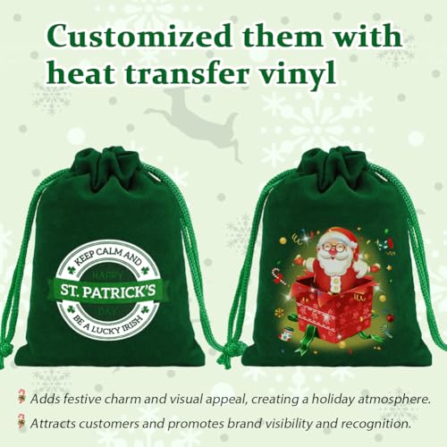 Shintop 10Pcs 3x4 Inch Velvet Drawstring Gift Bags for Party - color: Green, size: 1 Count (Pack of 10)