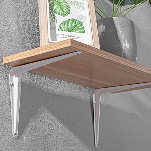 Shelf Bracket 12×10 in, 10 PCS White Shelving Brackets, L Brackets for Shelves Shelf Install, Bookshelf, Garden Boards - size: 12×10Shelf Brackets