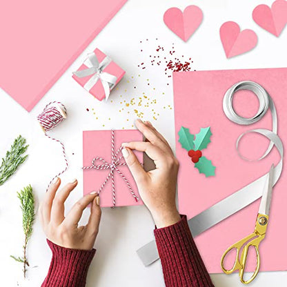 NEBURORA 60 Sheets Pink Tissue Paper Set Valentines Gift Wrap Paper(Pink) - color: Pink