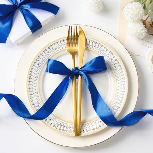 Royal Blue Satin Ribbon, 1 Inch, 50 Yards - color: royal blue