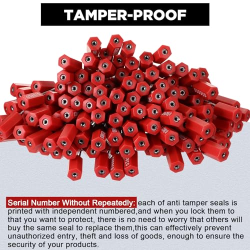 Nuogo 200 Pcs Red Steel Security Cable Seals - color: Red