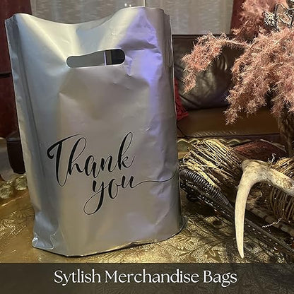 Rainbows & Lilies Thank You Bags with Handles, 100pk 12" x 15", 2pk Bundle