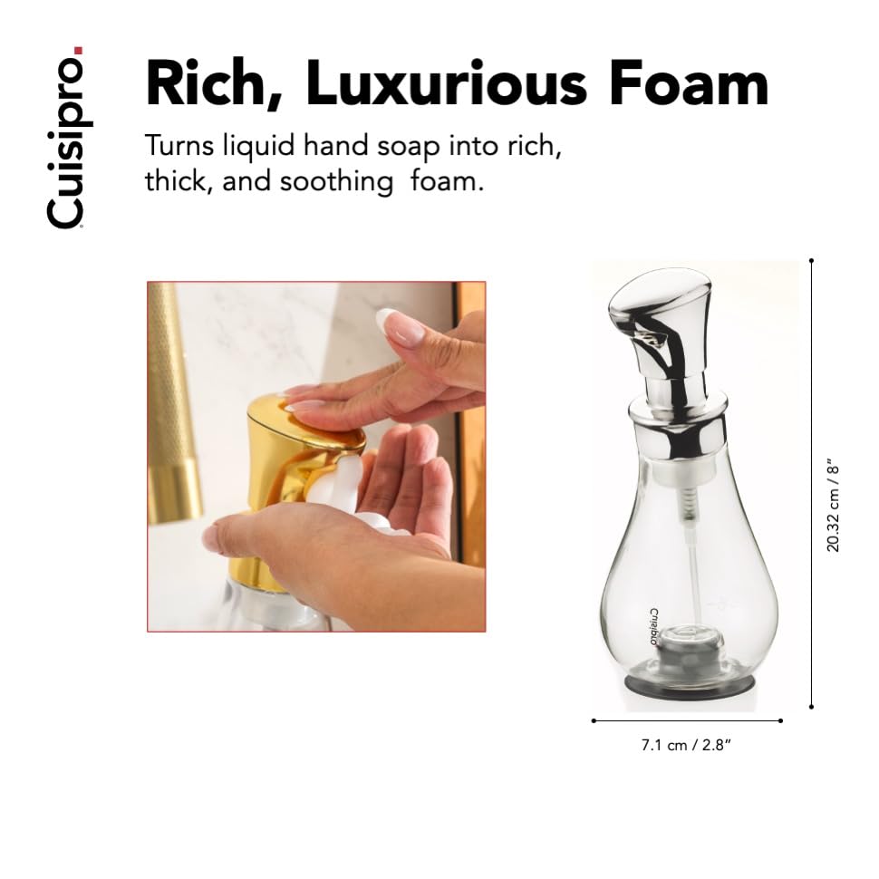 Cuisipro 83758000 Foam Pump, Plastic, Chrome - color: Chrome