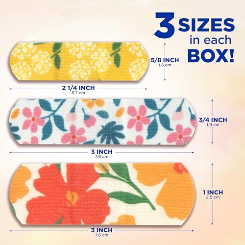BAND-AID Brand Flexible Fabric Adhesive Bandages, Wildflower Designs, 30 Ct