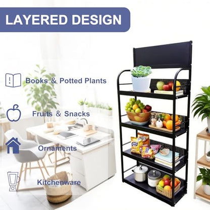 31.4"W x 67"H 4-Tier Retail Store Display Shelves for Supermarkets