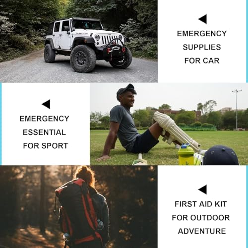 First Aid Kit 300PCS Car Home Camping Essentials Blue 1st Aid - style: Blue-300Pcs