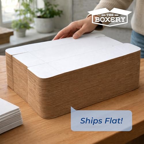 The Boxery Small White Shipping Boxes, 5x4x2-inch Corrugated Cardboard Mailer Box for Moving, Storage, Gifting, and Small Business, 50 Pack - size: 5"x4"x2"
