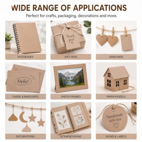 Chipboard Cardboard 8.5 x 11 inch, 20 Sheets of 22 Point Kraft Board, Flat Cardboard Inserts for Shipping, Mailing, Packing, DIY Crafts - color: Beige