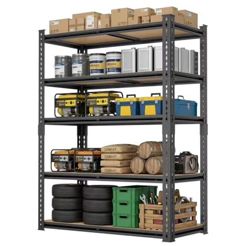 Garage Shelving Heavy Duty, Storage Shelves Adjustable Metal Shelving Unit