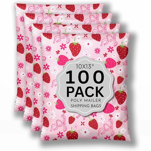 Picksie Mailers - 10x13 Poly Mailer Shipping Bag Cute Pink Mailing Envelope - color: Berry Pop - Pink, size: 10x13