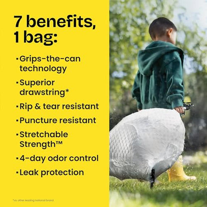 Glad ForceFlex Tall Kitchen Drawstring Trash Bags, 13 Gal, Fragrance Free, 140 Ct (Package May Vary) - size: 140 Count (Pack of 1)