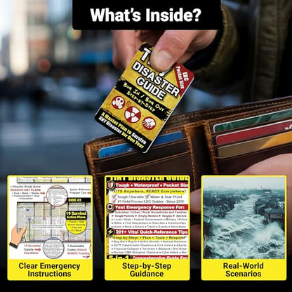 Tiny First Aid & Disaster Guide Set – Pocket Emergency Preparedness Handbooks for Survival, Safety, Natural Disasters & Everyday Crisis Response (2-Pack) - style: 1 First Aid Guide + 1 Disaster Guide