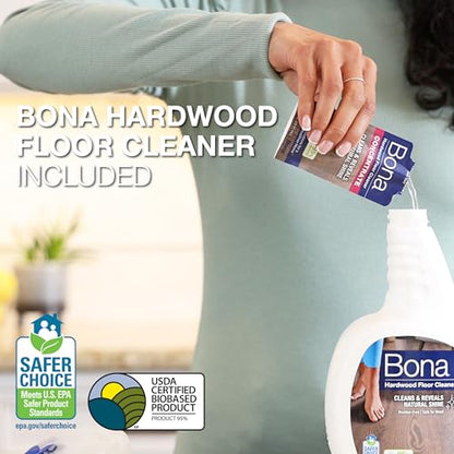 Bona Multi-Surface Floor Care Kit - Includes Microfiber Mop, Microfiber Cleaning Pad, Hardwood Floor Cleaning Solution, and Multi-Surface Floor Cleaning Solution - Kit for Hard Floors - style: Multi-Surface Care Kit