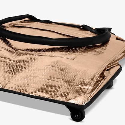 CleverMade Rolling Tote Bag With Wheels, 90L, 75 lb, Rose Gold - color: Rose Gold, size: 90l