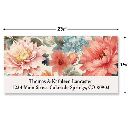 Blooming Pink Personalized Deluxe Address Labels - Set of 144 (3 Designs, Self-Adhesive, Large Flat-Sheet Select Labels - color: Blooming Pink