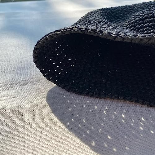 Raffia Ribbon for Gift Wrapping, Packing Paper Twine, Craft Ribbon Raffia Yarn for Crochet - 1/4'' Wide, 100 Yards, Black - color: Black