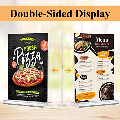 8.5x11 Acrylic Sign Holder 3 Pack Vertical Clear Table Menu Signs Holder, - size: Vertical 3 Pack 8.5x11''