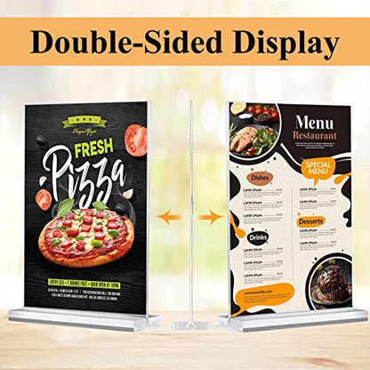8.5x11 Acrylic Sign Holder 3 Pack Vertical Clear Table Menu Signs Holder, - size: Vertical 3 Pack 8.5x11''