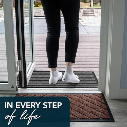 ubdyo Extra Durable Door Mat Outside Entrance (36" x 24", Bright Grey) - color: Bright Grey, size: 36" x 24" (Rectangular)