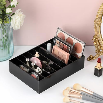 Hipiwe Cash Storage Tray Money Organizer with Removable Dividers, 8 Slots