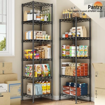 DurayLoly 15.8"W 5-Tier Narrow Wire Shelving, Adjustable shelf, for Kitchen - size: 15.8"W x 11.8"D x 53"H