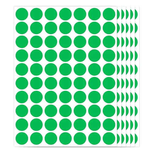 1400 PCS Green Circle Dot Stickers 3/4" Round Coding Label - color: Light Green