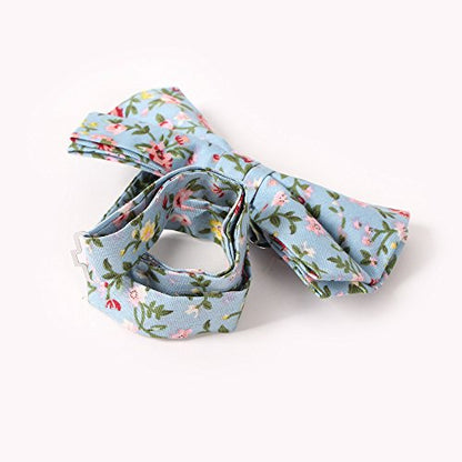 LEVAO Men's Cotton Floral Printing Bow Tie - color: Cb01802