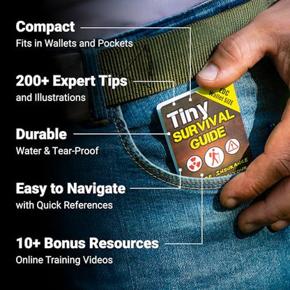 Tiny First Aid, Disaster & Survival Guide Set – Pocket Emergency Preparedness Handbooks for Safety, Crisis Response & Natural Disaster Readiness (3-Pack) - style: 1 First Aid Guide + 1 Disaster Guide + 1 Survival Guide