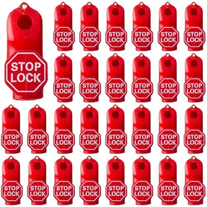 100 PCS Stop Lock Security Peg Hook Locks, Plastic Anti-Theft Display Hook Locks for Retail Pegboard, Universal Security Locks with 0.24 Inches Hole for Store Display and Merchandise Protection