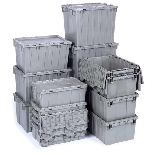 Quantum QDC2115-9 Distribution Bin, Heavy Duty Attached Top Container, 14-7/8"W x 21-3/4"L x 9-5/8"H Overall Size, 1.27 Volume